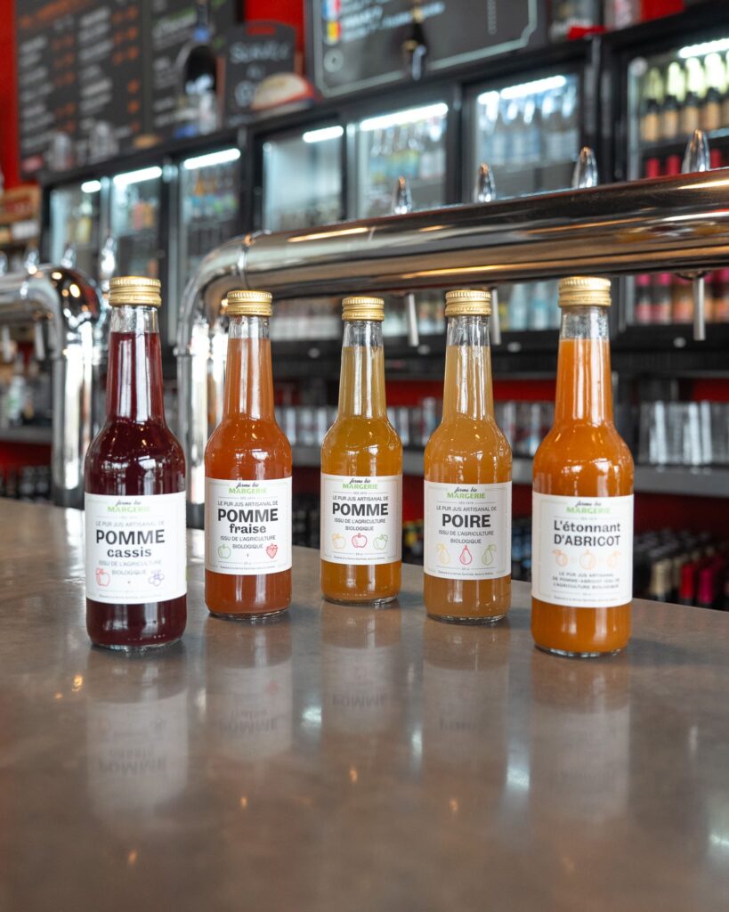 Jus de fruits bio de la ferme Margerie au My Beers