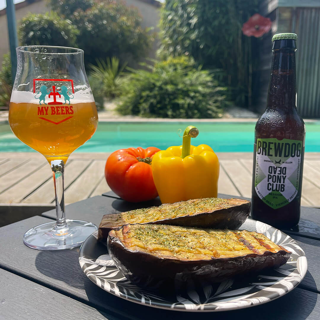 La Brewdog Dead Pony avec des légumes grillés au BBQ