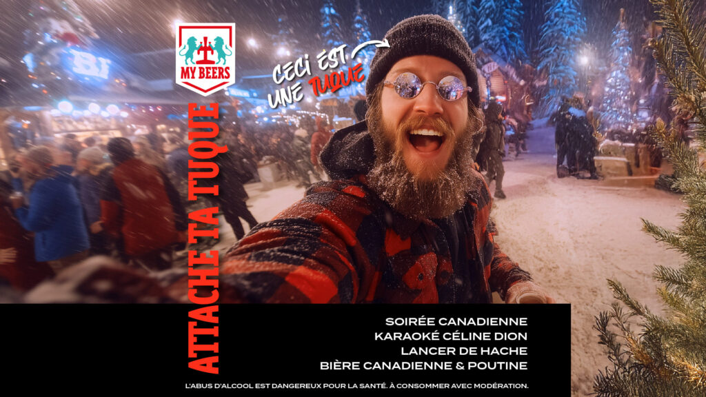 Visuel soirée Attache ta tuque au My Beers