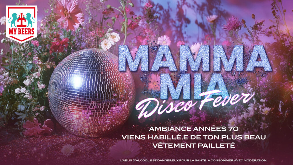 Visuel soirée Mamma Mia Disco Fever au My Beers