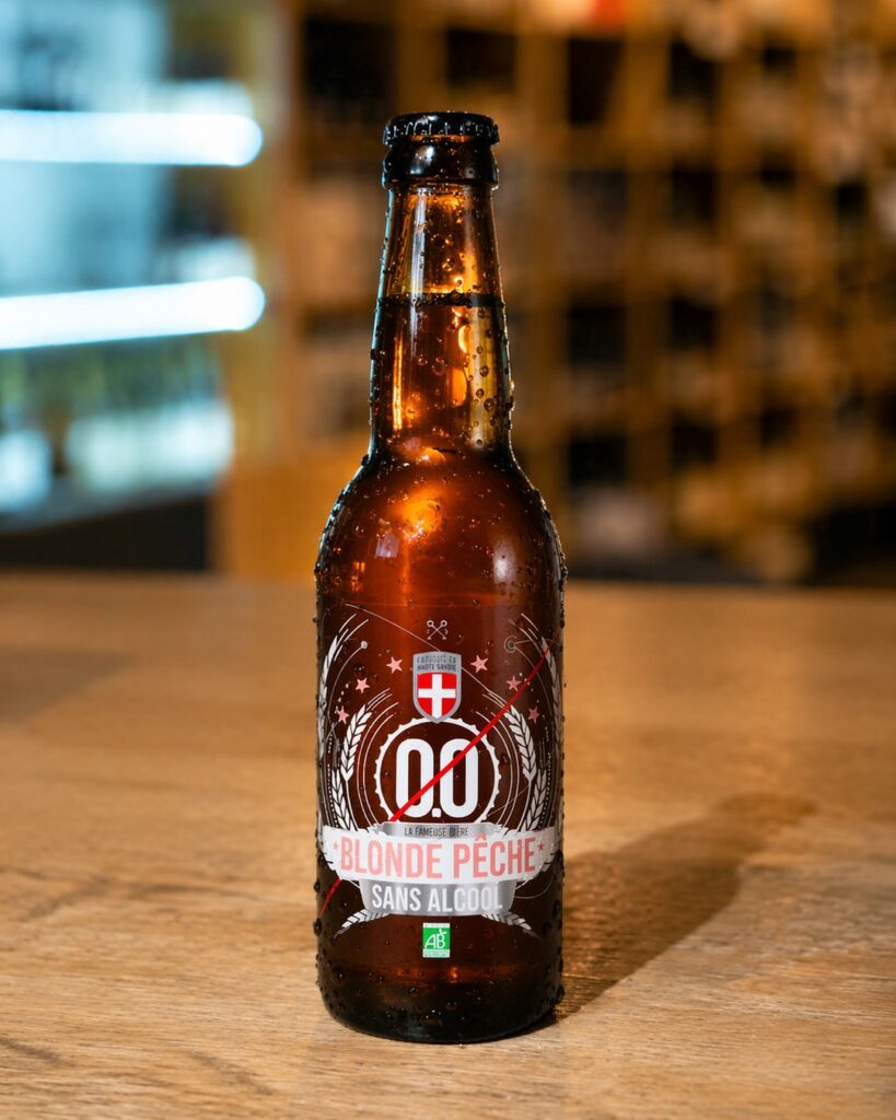 Photo bouteille Brasseurs Savoyards blonde pêche bio sans alcool au My Beers