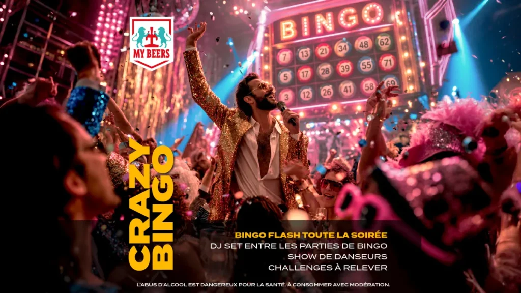 Visuel soirée Crazy Bingo au My Beers